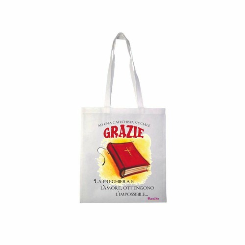 Borsa poliestere 36x40 - poliestere, scritta