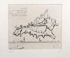 RENZO BIASION "O Venezia come una conchiglia" Acquaforte firmata numerata p.a.