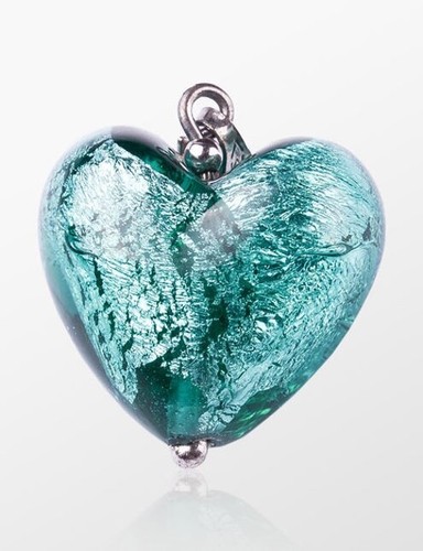 Collana cuore blu acqua antica - blu,