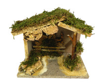 Capanna Artigianale Cm 12x22x18h Paesaggio Grotta + Scelta Pastori Presepe