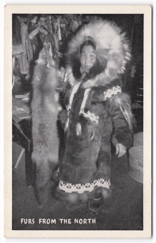 Cartolina epoca pellicce - d'epoca,