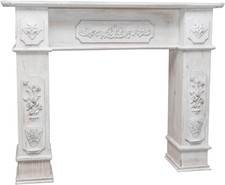 Camino Finto Shabby 114X102X20 Cm | Finto Camino Decorativo Con Finitura Anticat