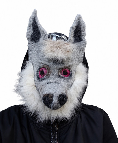 Maschera lupo feltro - in,