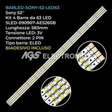 KIT 4 BARRE STRIP LED TV SONY