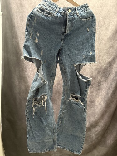 Zara distressed blue jeans