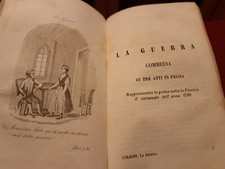 CARLO GOLDONI EDIZIONE GRIMALDO 1856 - 1865  - LOTTO 14 - 4 COMMEDIE ILLUSTRATE