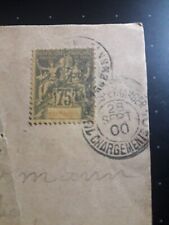 francobollo e busta  Martinica  francese 1900  