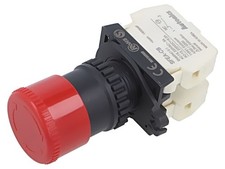 Interruttore SF2ER-E1R2B: sicurezza - asta 22 mm. Pos: 2 NC x2 rosso fungo...