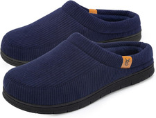 Pantofole a Mocassino Da Uomo, in Velluto a Coste, Memory Foam, Scarpe Da Casa