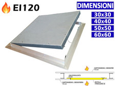 ALLINOX Botola D'Ispezione EI120 In Alluminio Con Lastra Ignifuga Da 25mm
