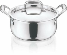 Vinod Triply Pentola/Biryani Acciaio Inox 18cm 1,8L Base Induzione
