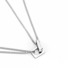 Mens Polished Titanium Steel