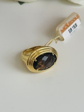 Anello Molecole Oro E Pietra