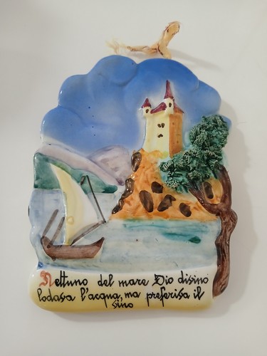Targa ceramica nettuno - targa, mare