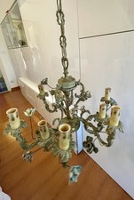 lampadario in ferro battuto ed