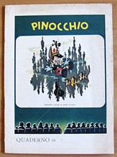 Disney - PINOCCHIO N.7 Il Mostro - Quaderno di 3^ - Ed. IGDA, anni 40/50*