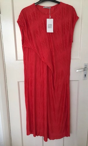 Zara abito rosso plissettato - abito,