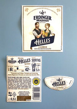 Etichetta birra-beer label, ERDINGER, Helles Lagerbier / Erding / Alta Baviera #206#