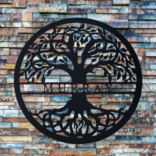 Insegna metallo albero - metallo,