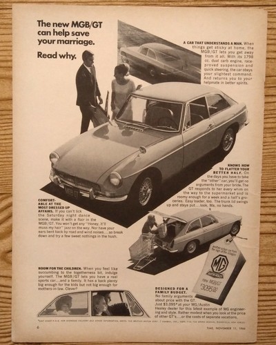 1966 mgb porte - porte, hardtop