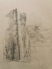 Disegno XIX 1850 Paesaggio