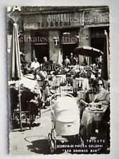 TRIESTE BAR SAN DOMINGO tabacchi piazza Goldoni animata vecchia cartolina bis