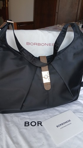 Borbonese borsa nero lucida - nero,