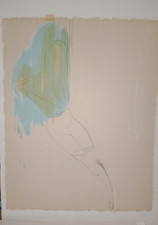 Piero Guccione Litografia nudo