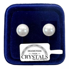 Orecchini Perla Bottone Donna
