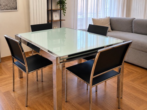 Tavolo vetro allungabile - in,