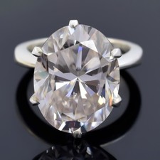 9.75 Ct Certified White Diamond Solitaire Ring – Romantic Gift for Spouse