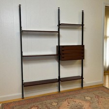 Libreria modulare a doppia campata in legno e metallo – Terra-Cielo