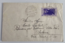 Busta con lettere d'epoca 1934 da Caronno Milanese a Ristorante Alla Pesa Milano