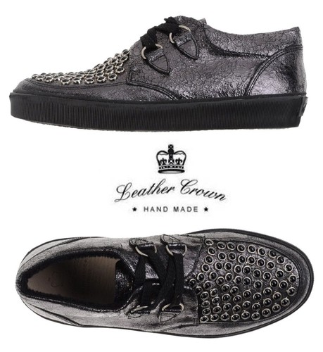 Sneaker nera con zeppa strass - con,