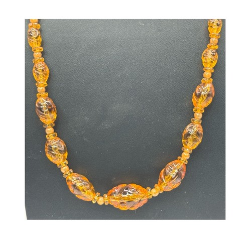 Vintage amber glass beaded - vintage,