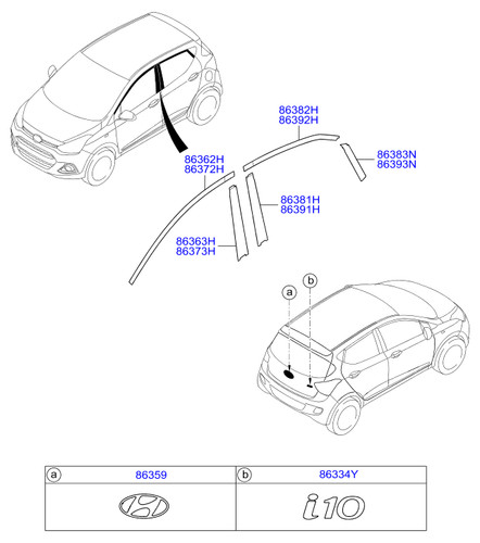 Nastro nero hyundai i10 - nastro,