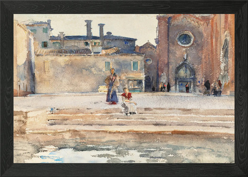 Quadro acquerello scena - , di