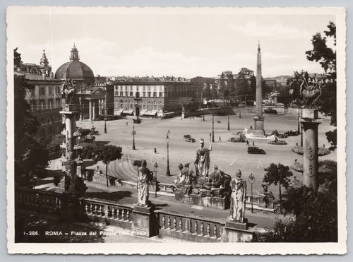 Cartolina rppc piazza del - cartolina,