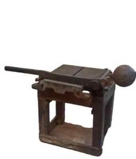 Raro attrezzo antico tagliere per carta e cartone in ghisa e ferro primi 900