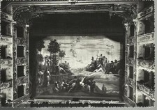 vecchia cartolina di parma teatro regio sipario del pittore g battista borghesi