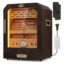 Humidor per Sigari di Lusso, Armadio Scrivania Porta Magnetica Controllo Illuminato
