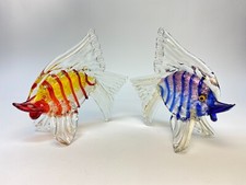 VETRO DI MURANO A BARBINI PER CENEDESE 2 PESCI TROPICALI COME QUELLI IN ACQUARIO