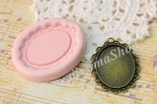 stampi gomma siliconica a forma di base cammeo per fimo cernit formine