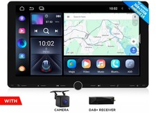 DAB+ 10.1 Inch UX7 Plus Android 14 Car Stereo 2DIN CarPlay GPS Sat Nav Fast Boot