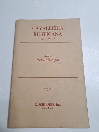 Cavalleria rusticana opera - cavalleria, in