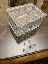 PORTAGIOIE PORTA CARAMELLE VINTAGE CRISTALLO SCATOLA VINTAGE DA COLLEZIONE 12x6