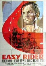 EASY RIDER Manifesto poster originale 2a ed P. Fonda D. Hopper J. Nicholson moto