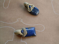 LAPISLAZZULI OGGETTI D'ARTE LOTTO 2 GRANDI CHARMS MAXI CIONDOLI TRIBALI VINTAGE 