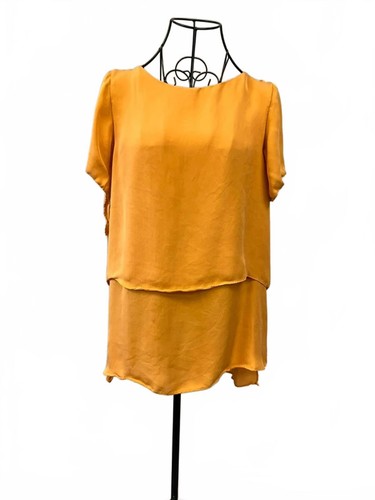 Top blusa zara donna arancione - zara,