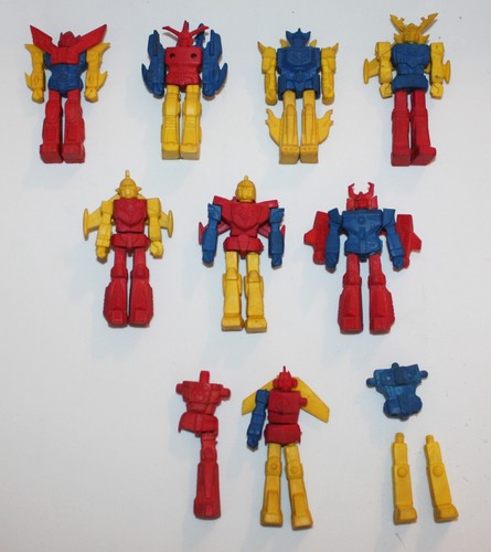 Lot robot gommes vintage - de,